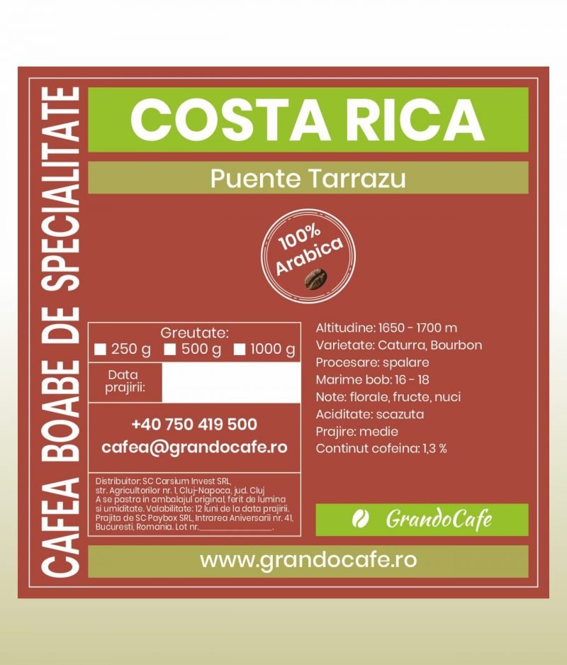 Cafea de origine Costa Rica