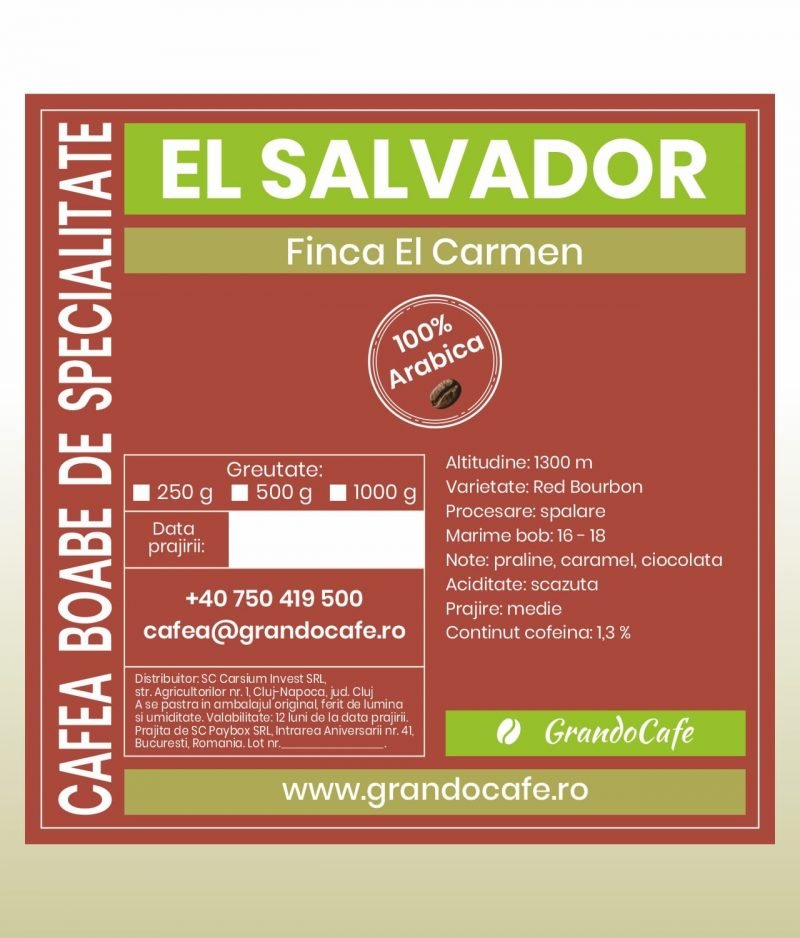 Cafea de origine El Salvador