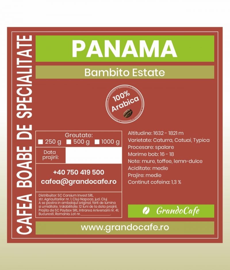 Cafea de origine Panama