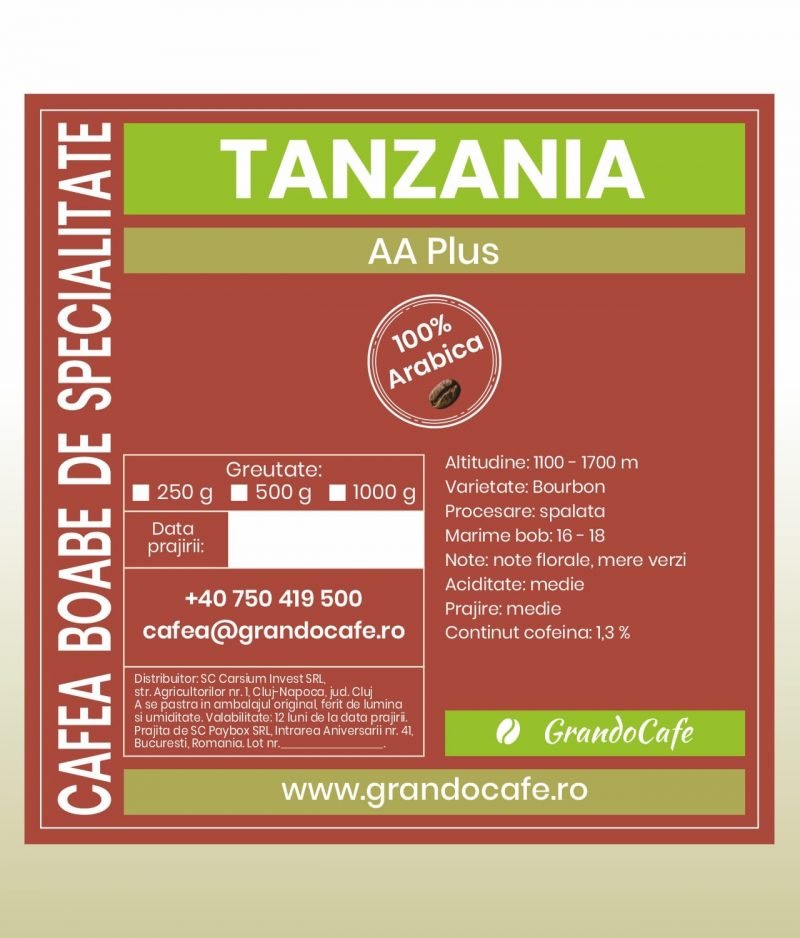 Cafea de origine Tanzania